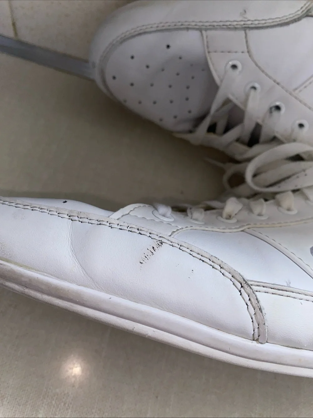 Lacoste Men 9.5 Shoes Chaymon 0722 1 White Green Leather Casual Sneakers